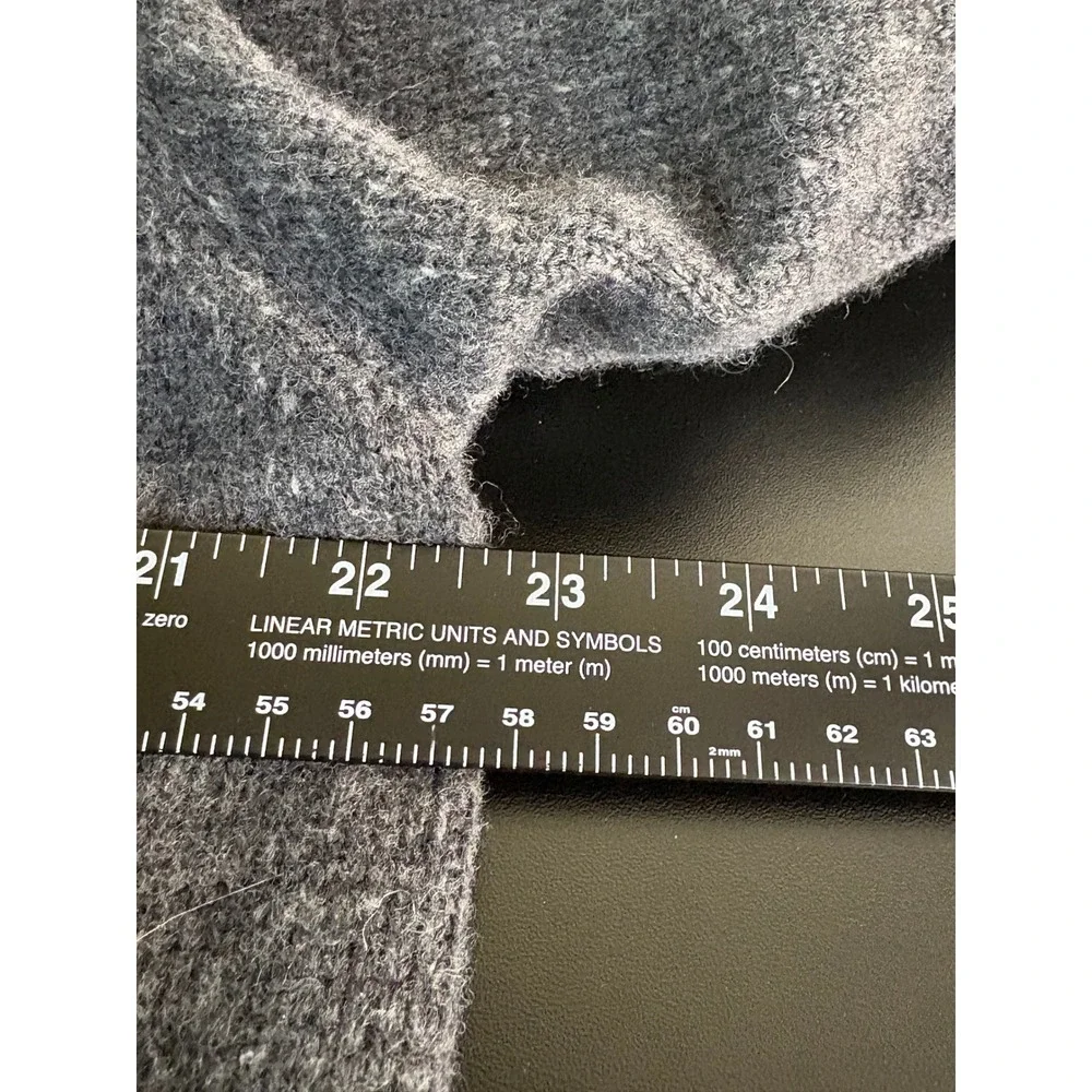 Joseph Abboud Mens XL Gray Wool Blend Shawl Collar Sweater Ribbed Elbow Patches